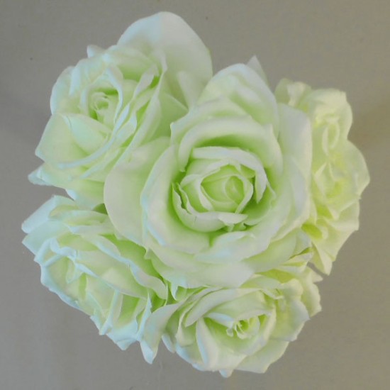 Artificial Roses Bunch Pale Green 27cm Artificial Flowers